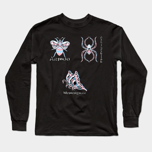 Transgender Indigenous Buggies Long Sleeve T-Shirt by KendraHowland.Art.Scroll